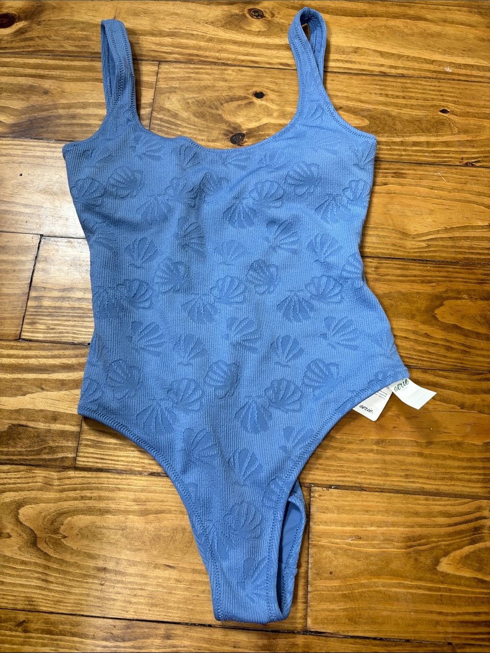 NWT Aerie Size Medium Blue Seashell One Piece Bathing Suit